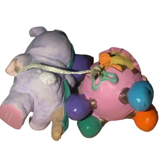 Vintage HALLMARK '97 Merry Miniature Figurines "Easter Parade" 2 pc Chick Bunny - Picture 7 of 10